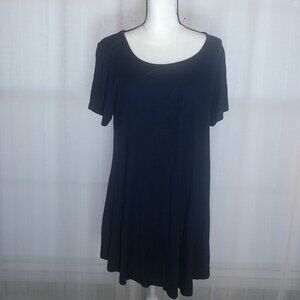 ZENNILO Short Sleeve Navy Tunic Top 1X